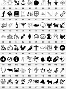 page 2 of the graphics catalog for wood sign making