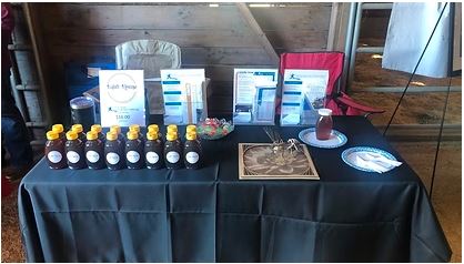 table with faith home honey samples